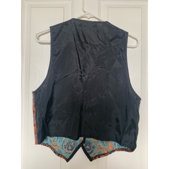 Vintage Mirrors Embroidered Pumpkin Vest Women’s Size Large - Picture 2 of 5